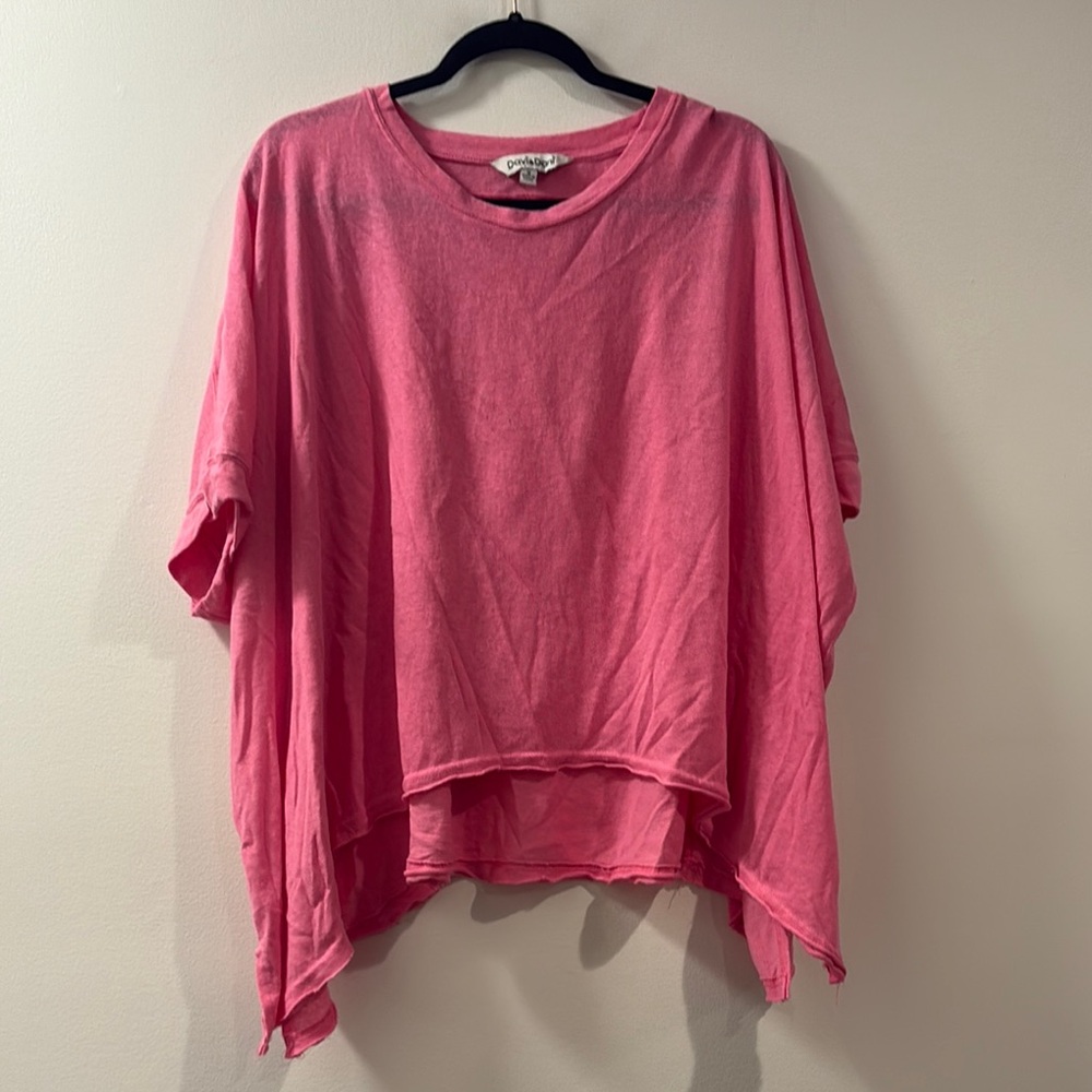 DAVI &‎ DANI | Pink Boxy Oversized Short Sleeve Tee